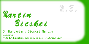 martin bicskei business card